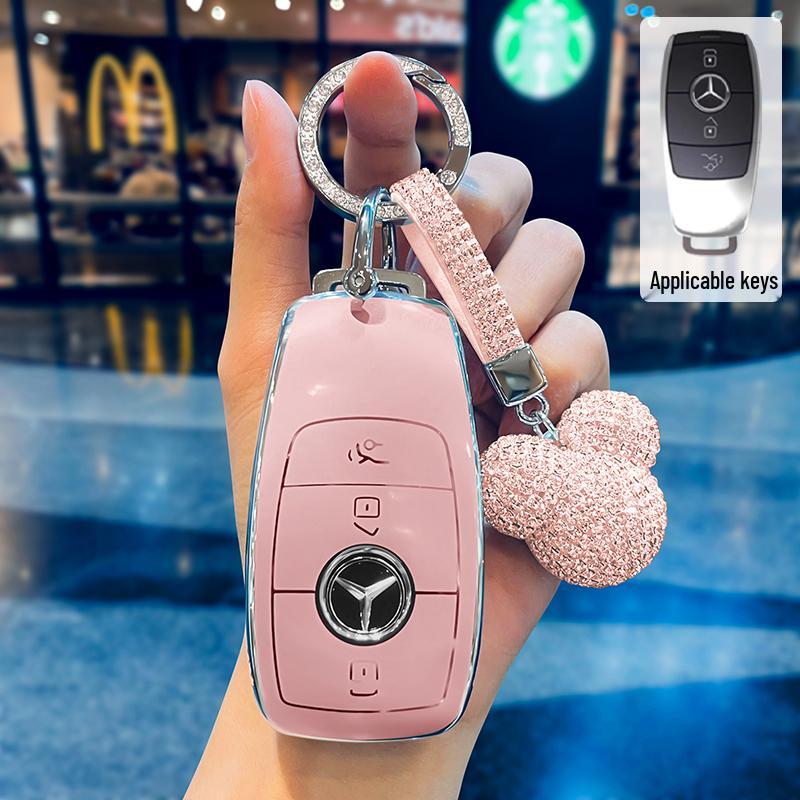 Mercedes Key Cover: C-Class, E-Class, GLC300, A200 - Elegant Design for Models C260L, E300L, C200L.