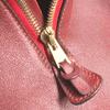 HERMES H punching logo Hood Travel bag Hand Bag Duffle Bag felt / Leather Red