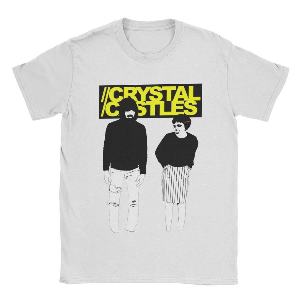 Koszulka Crystal Castles dla Mężczyzn Szalona Czysta Bawełna T-Shirty Okrągły Dekolt Krótki Rękaw Koszulka Pomysł na Prezent Ubrania