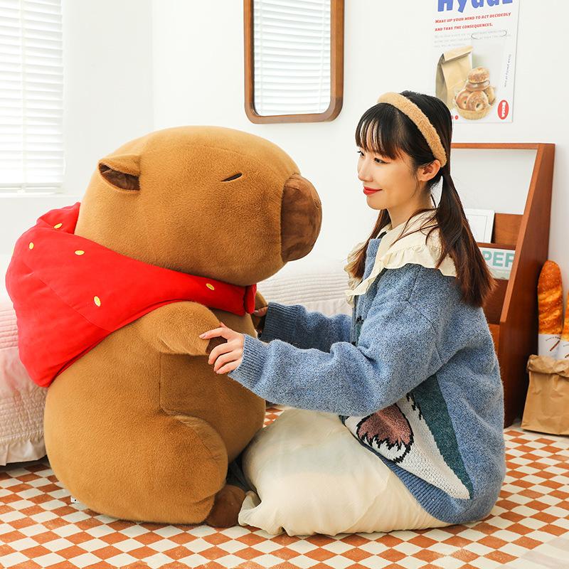 Capibara Capybara Ugly Cute Doll Capiella Pull Pillow Cuddle Sleeping Doll Plush Toy Backpack Girls Gift