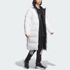 Adidas Puffy Long Down Jacket 530 Logo Print Sports Casual Hooded Down Coat Men Jacket White IV7559