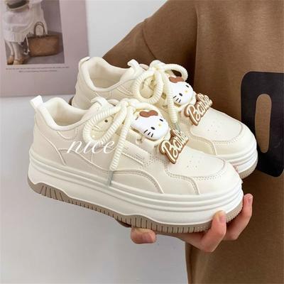 Explosive Change Kt Cat Platform Big Head Bread Little White Shoes Women's 2025 Autumn and Winter New Versatile Student Sports Shoes