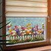 Fresh Hand-Painted Daisy and Fence Wall Sticker Cottage Self-Adhesive Removable Decor for Entryway Living Room Home