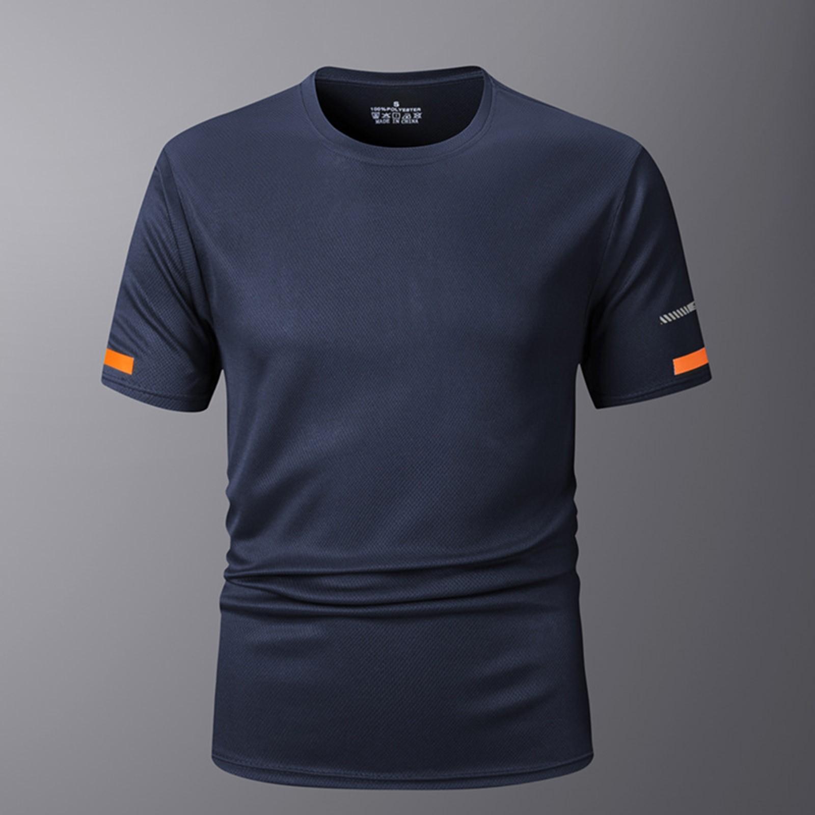 

Men s Summer Outdoor Sports T-shirt Men s Thin Training Short-sleeved Casual Quick-drying Fitness T-shirt L
