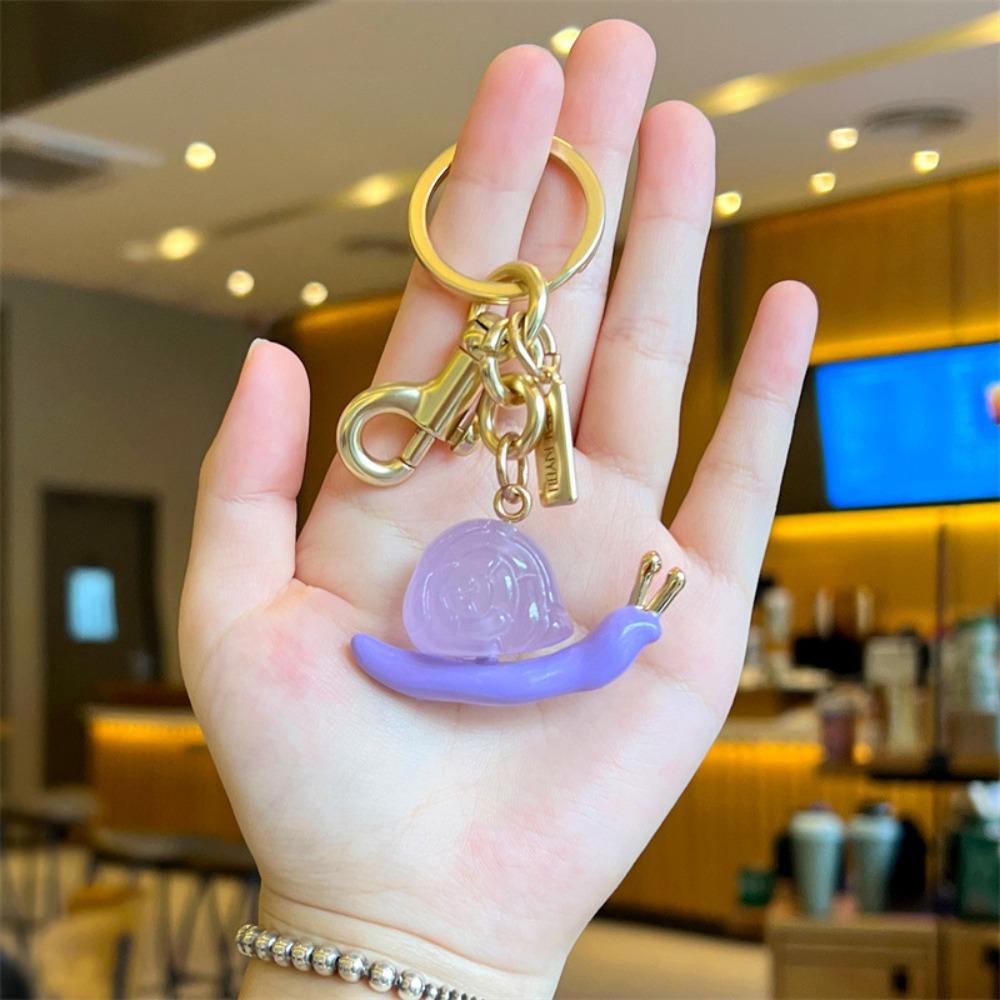 

Bag Charm Resin Snail Keyring Decoration Small Snail Bag Pendant Children Girl Style D