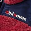 MIKI HOUSE Boa Fleece Solid for Boys and Size Red Vest, Warm, Logo, Color, Simple, Girls, Baby, Kids, Children's Clothing, Kindergarten, School,