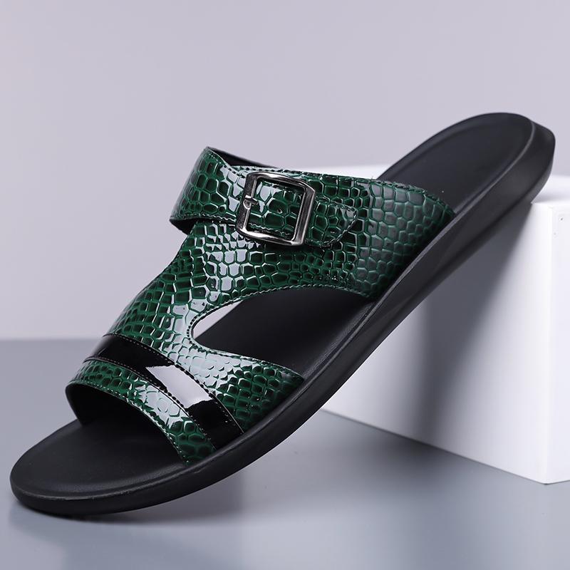 Plus Size 38-48 Hot-selling Men Slippers Sole Open Toe Beach Slides All-match Man Flip Flops Versatile Half Flats Sandals Slides