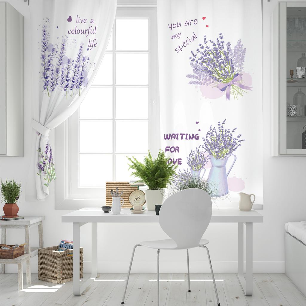 Aquarell Lila Lavendel Luxus Heimvorhänge Heimbedarf Wohnzimmer Schlafzimmer Maßgefertigte Vorhänge