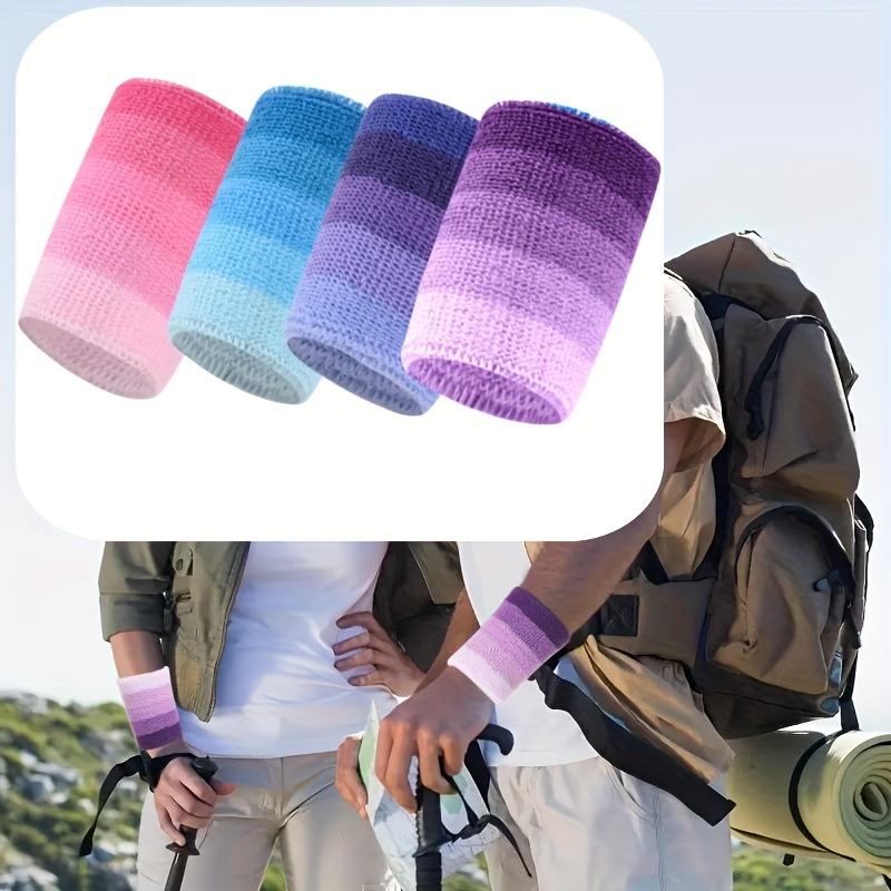 2pc Colorful Compression Wristbands,Absorbing Sweatbands,Elastic and Soft,Terry Cloth Comfortable for Men and Women  for Running