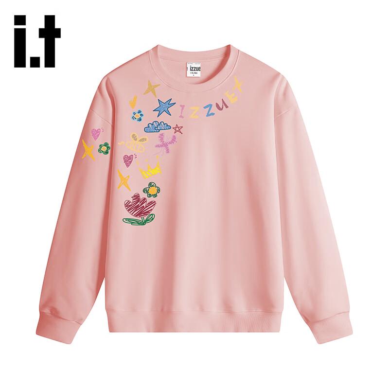 izzue Unisex American Retro Loose Fit Crew Neck Sweatshirt