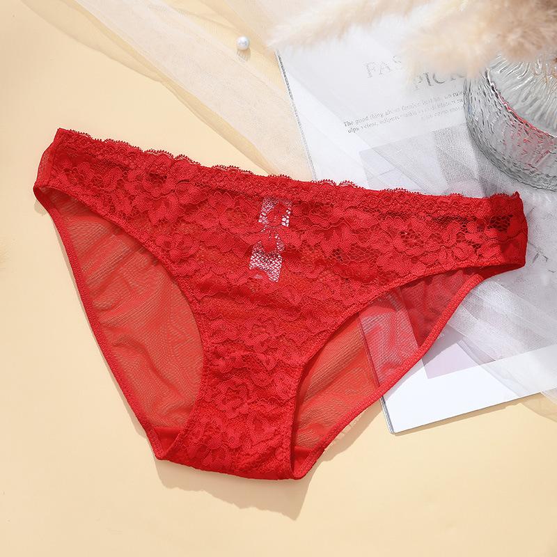 Women's lace underwear pure cotton summer breathable sexy girls women's mid-waist briefs manufacturers wholesale women