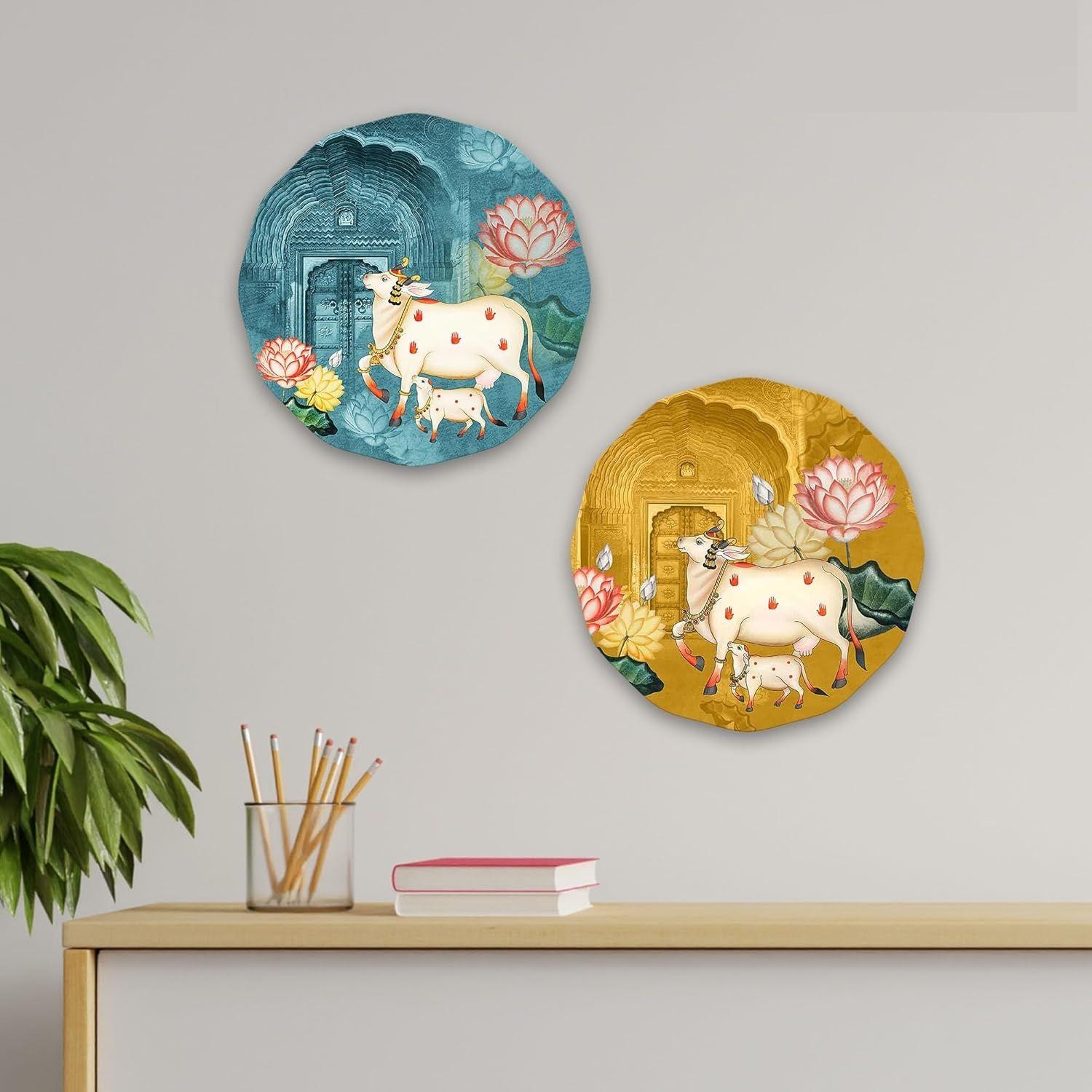 

Пичвай Круглой Формы Деревянный Настенный Декор | Декоративные Подвесные Предметы для Гостиной | Подарки | Современные Произведения Искусства для Украшения Стен Дома