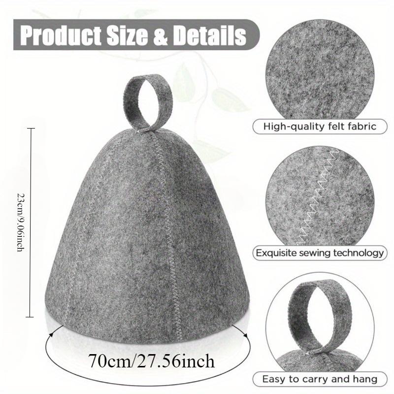 Unisex Anti Heat Sauna Hat Thicken Wool Felt Shower Cap Hair Turban Quickly Towel Drying Towel Sauna Bathroom Accessories 1pc