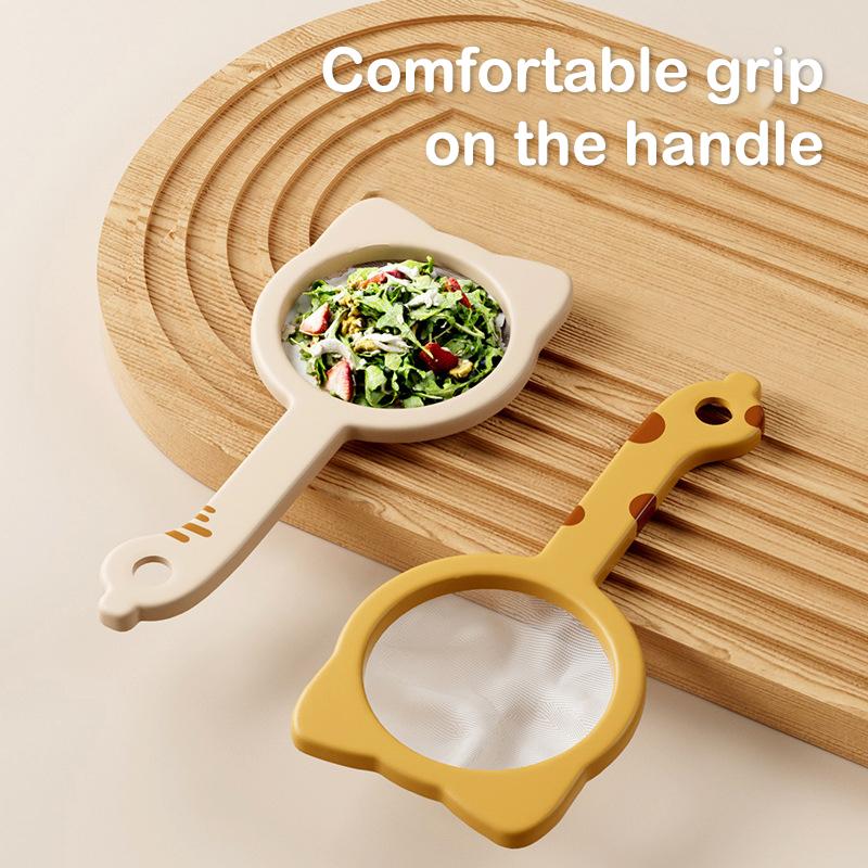 2 In 1 Funnel Filter With Handle Detachable Juice Strainer Reusable Strainer Funnel For Juice Food Residue Oil Milk Coffee