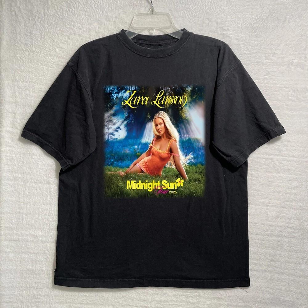 New Popular Zara_Larsson Midnight Sun Tour 2025 Black S-5XL Shirt BL1584 Unisex T-Shirt