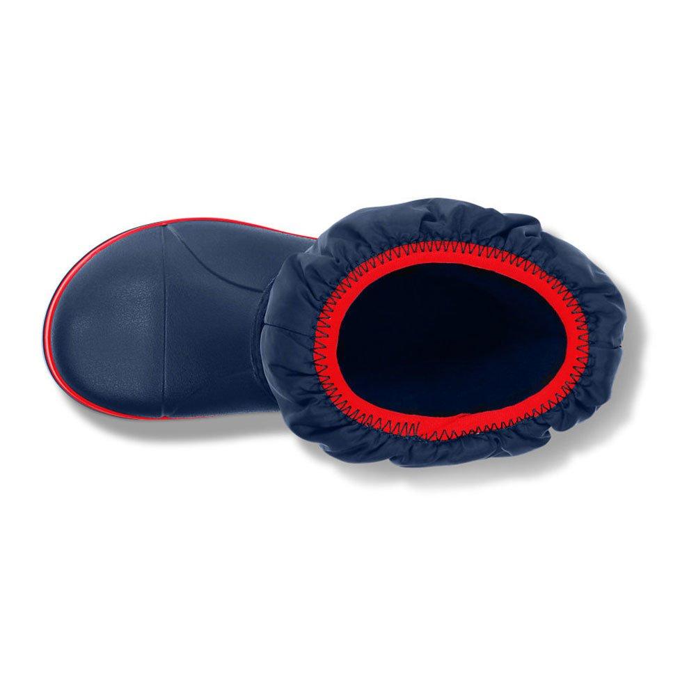 Crocs Winter Puff 14cm Boots, Kids', Navy/Red,