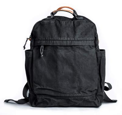 Gootium Canvas Backpack Women Men Vintage Style Outdoor Travel Bag Casual Daypack Fabric Zipper Rucksack Black