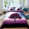 Copripiumino King Size 240x220 Viola Copripiumino Set Biancheria da Letto Copripiumino Invernale Federa Tessile per la Casa Biancheria da Letto Albero della Vita