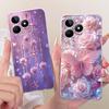Für Realme C51 C51s C53 C60 / Realme Note 60 Handyhülle Bunte Schmetterlingsblume Girly Weiche Silikonhülle Transparente Rückseite