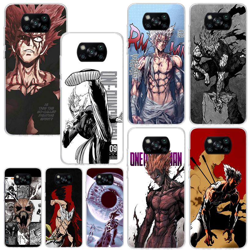 One P-Punch-Man Garou Phone Case For Xiaomi Poco X7 X6 X5 M7 M8 Pro F7 Ultra Redmi 15C 15 13C 13 12C 12 10 10C 10A Art Fundas Po