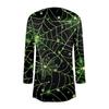 Women's Fashion Casual Halloween Printed Mid-Length Irregular Hem Cardigan Jacket