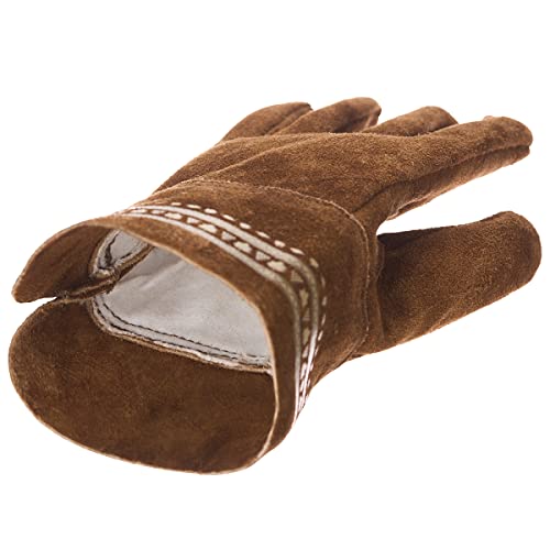 LOGOS Navajo Leather Gloves, Size M, 81090951, for Camping, Outdoors, and BBQ