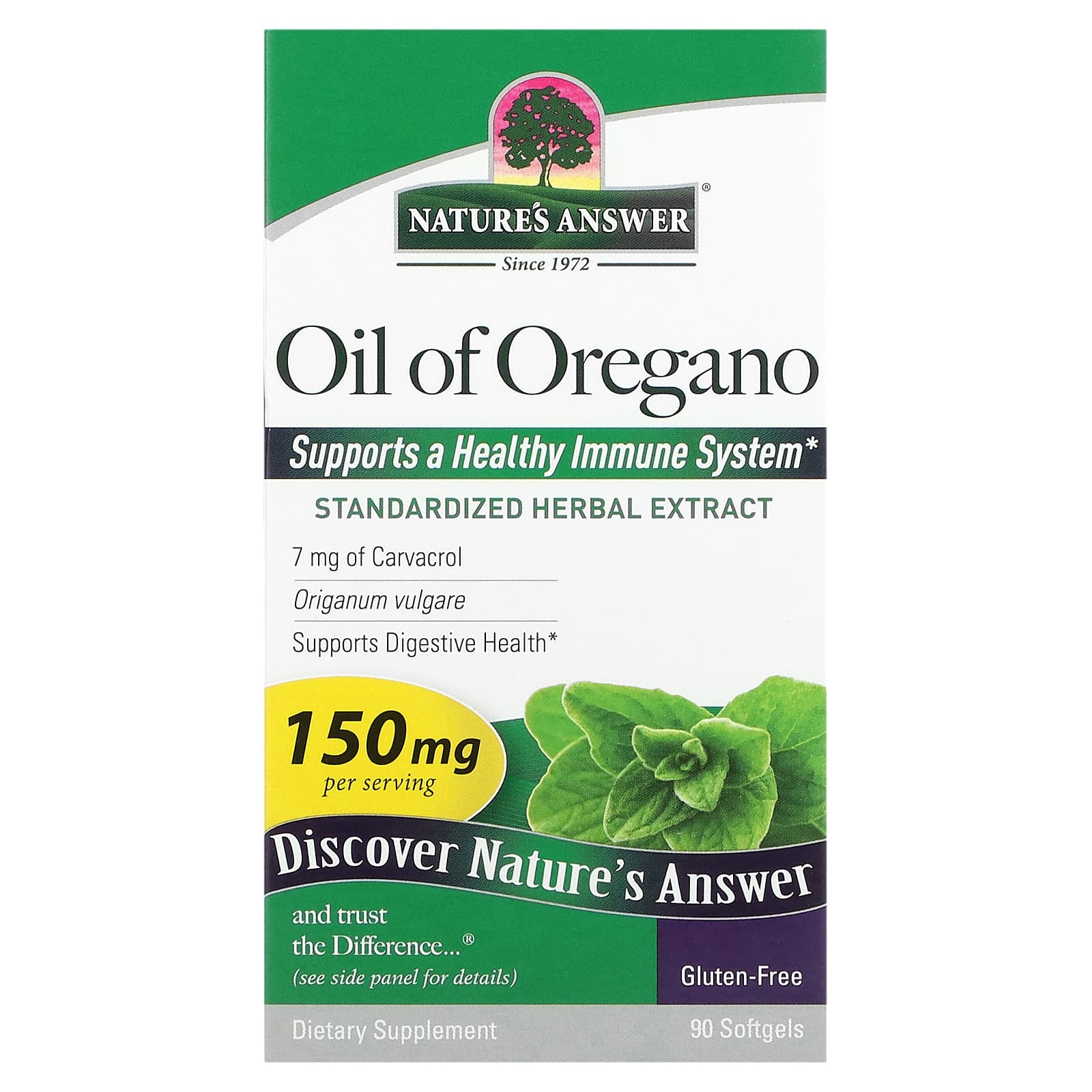 

Nature S Answer, Oil of Oregano, 150Mg, 90 Softgels