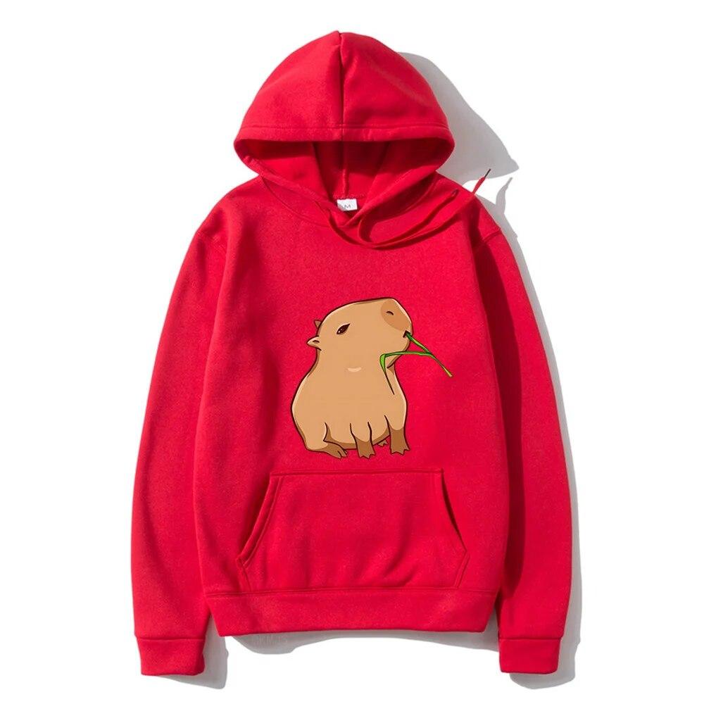 Funny Capybara Print Unisex's Hoodies Kawaii Cartoon Tops Sweatshirt for Girls Unisex Fashion Harajuku Graphic Hooded Pullovers
