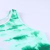 NEW Summer Printing Sexy Women Crop tops sleeveless slim basic O Neck Pullover Tee top Casual Tie Dyeing Club Vest Tanks