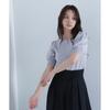 Natural Beauty Basic Puff Sleeve Jeweled Knit Gray Women's Sweater,