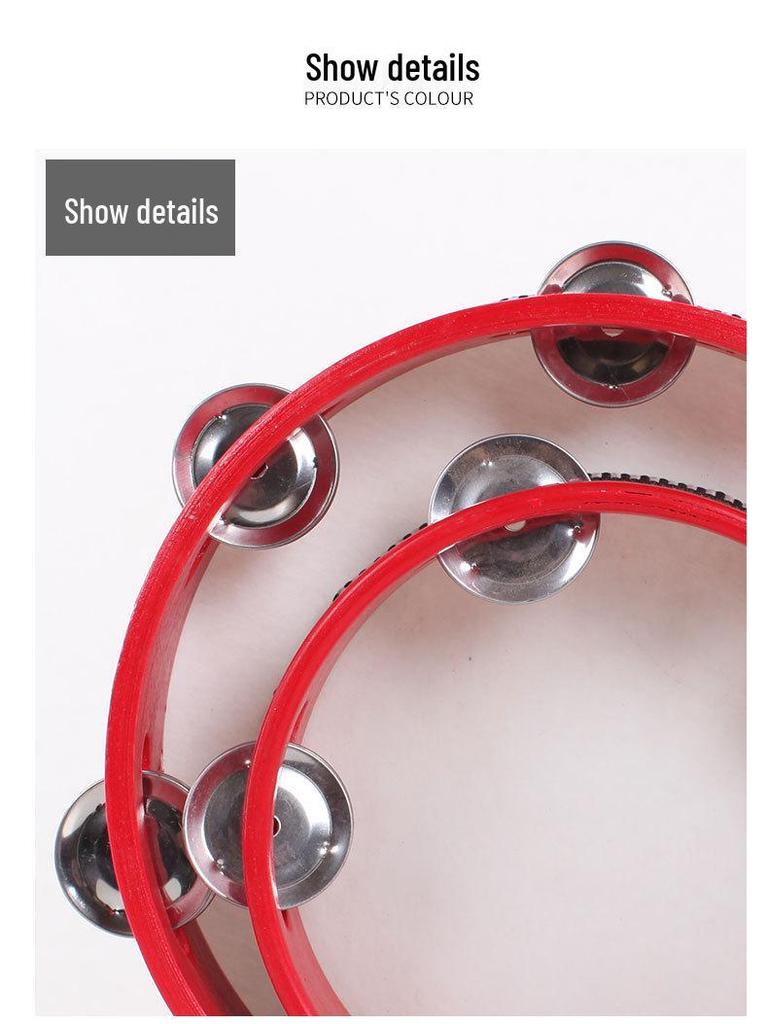 Children's Red Dance Shoes & Resin Tambourine 90271 - Dance Exam Supplies
