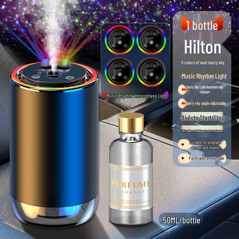 Three-Color Starry Sky Car Perfume & Sound-Activated Ambient Light
