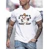 European Sizes Lofting Graphic Print Men's Creative Top, Casual Short Sleeve Crew Neck T-shirt, Men's Clothing For Summer Outdoor