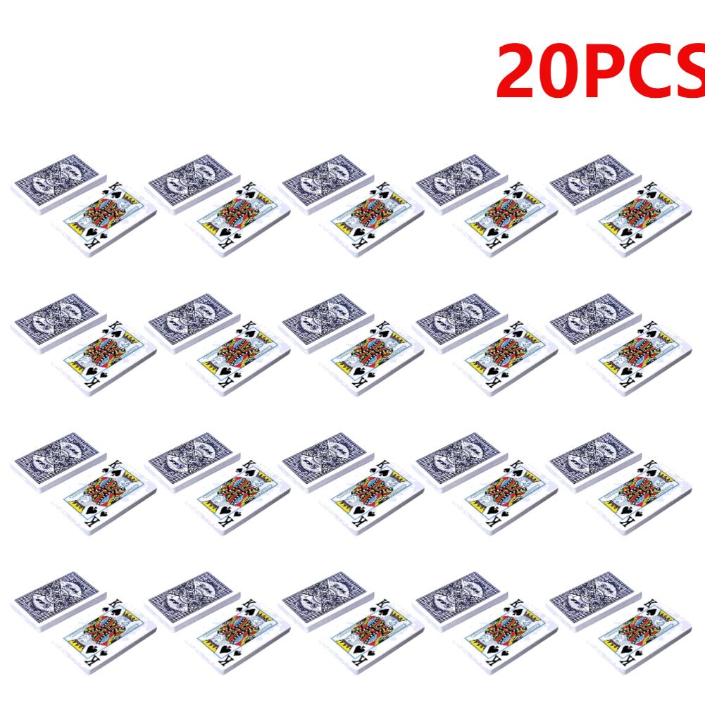 20/1pcs Playing Cards Plastic Coated Paper Deck Poker Cards Funny Family Board Game 54 Cards Waterproof Folding for Adults