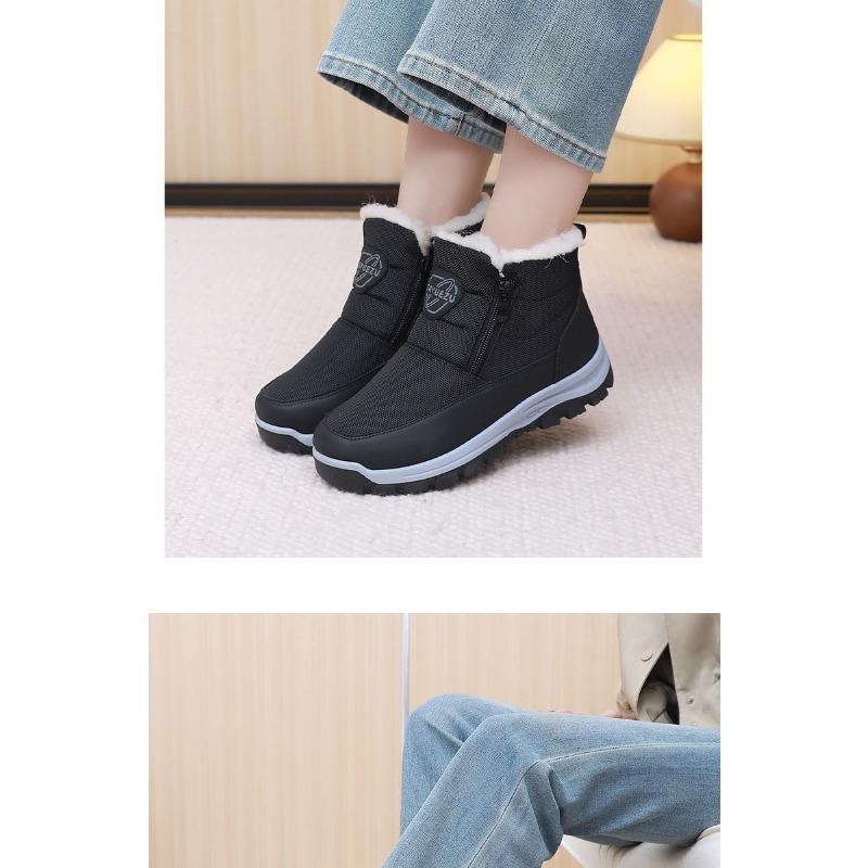 ShoesWomen's New Fleece and Thickened Warm Snow Boots for Women's Winter Casual Fashion Non-slip Women's Cotton Shoes for Comfortable Mom Shoes