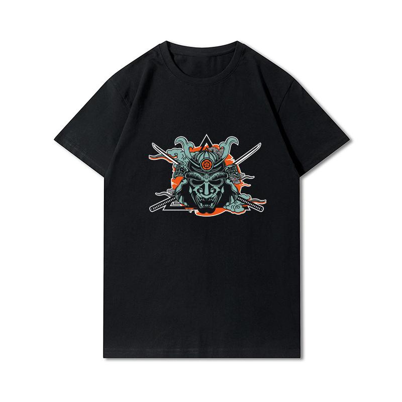 Tricouri 100% bumbac de vară pentru bărbați Vintage Samurai Retro Japanese Gaming 2077 Art Gam Printed Casual Top Tricouri