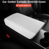 Für Tesla Model 3 Y Auto Armlehnenbox TPE Weiches Auto Armlehnenpolster Mittelkonsole Weißer Armlehnenbezug Innenraum Auto Zubehör