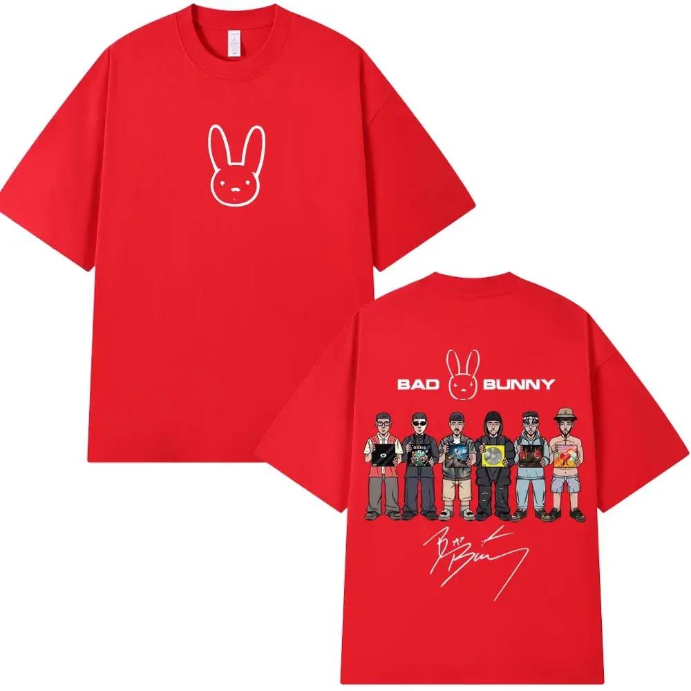 Rapper Bad Bunny Album Cover Print Tshirt Debi Tirar Mas Fotos Dtmf T Shirt Unisex Wounisex Clothe Fashion Hip Hop Oversized Tshirts