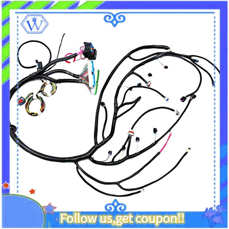 M46K-LS1 4L60E / LS1-4L60E Stand Alone Wiring Harness For LS SWAP 4.8 5.3 6.0 1997-2006 Drive By Cable DBC чёрный