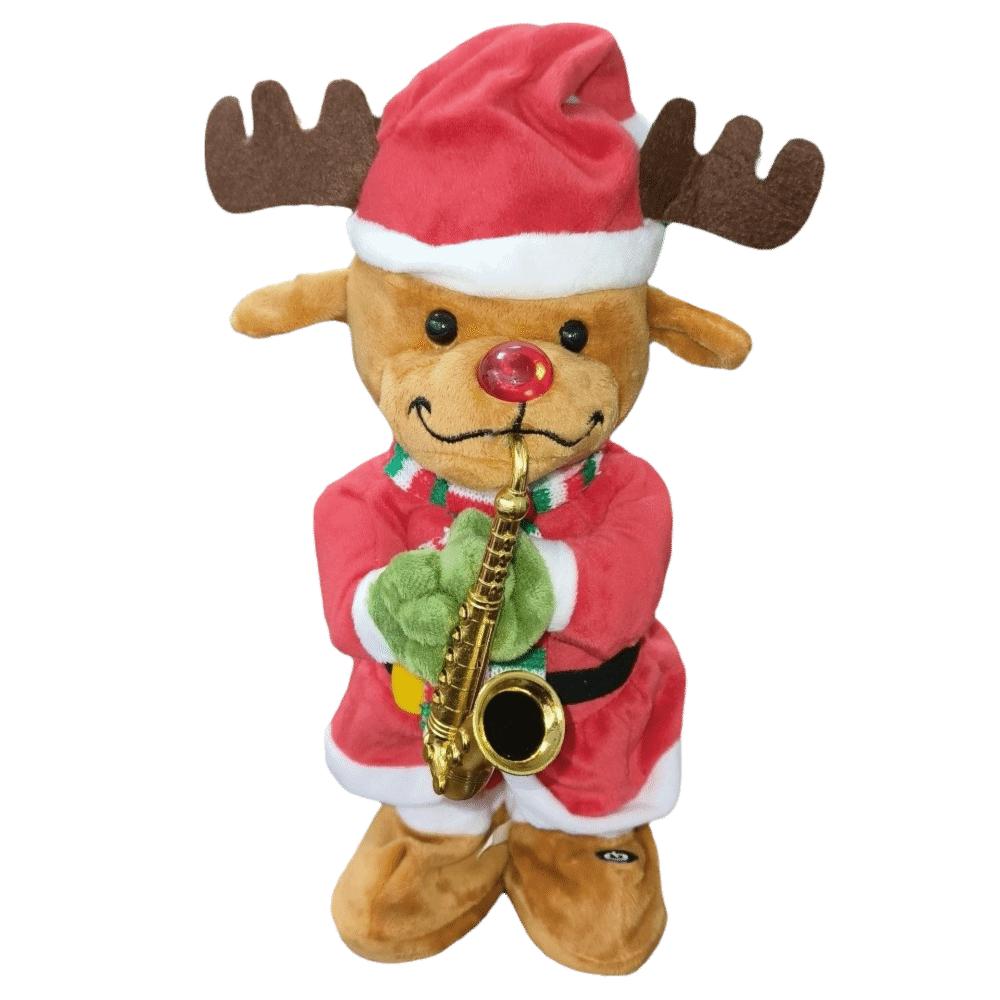 Swinging Motion Christmas Musical Plush Toy Dancing Christmas Doll Christmas Table Decor