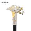 Golden White Lizard Chameleon Tongue Cane Fashion Decorative Walking Stick Gentleman Elegant Cosplay Cane Knob Crosier 93cm