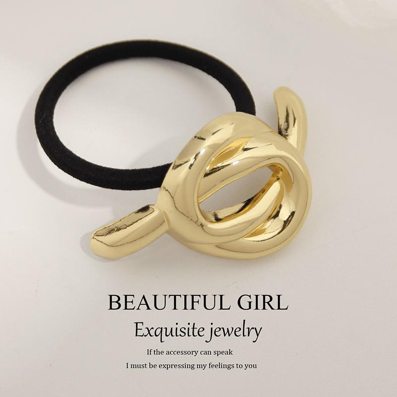 Minimalist Metal Hair Ring - New Korean Style High-End Ponytail Tie Rubber Band.
