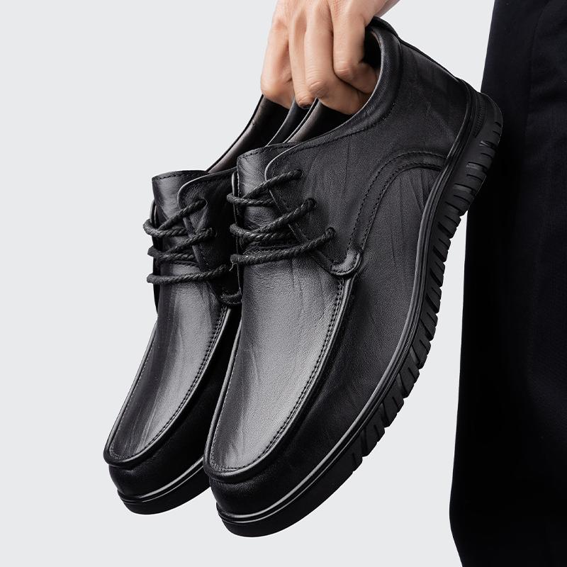 Mens Genuine Leather Casual Shoes Soft Sole Walking Shoes  Man Oxford Shoes Lightweight Sneakers Fashion Hot Sale Derby Footwear