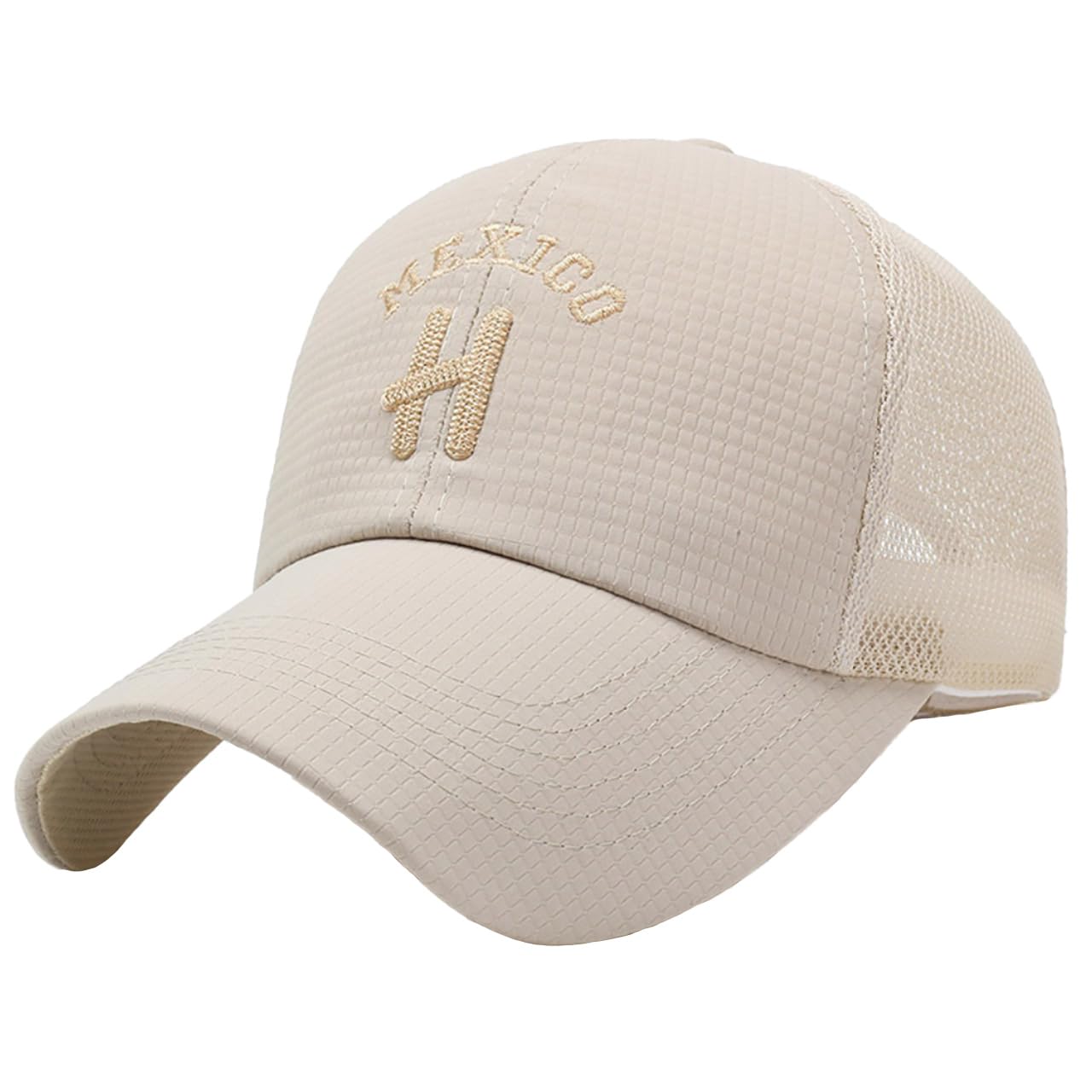 

Baseball UV CZA470 [White Fang] Hat, Cap, Cap, Mesh, Logo, Protection, Summer, Casual, Outdoor, Men s, (Khaki)
