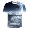 Summer Cosmic Galaxy Men's Space 3d Printing T-shirt Short-sleeved Printed Harajuku Casual Tops O-neck