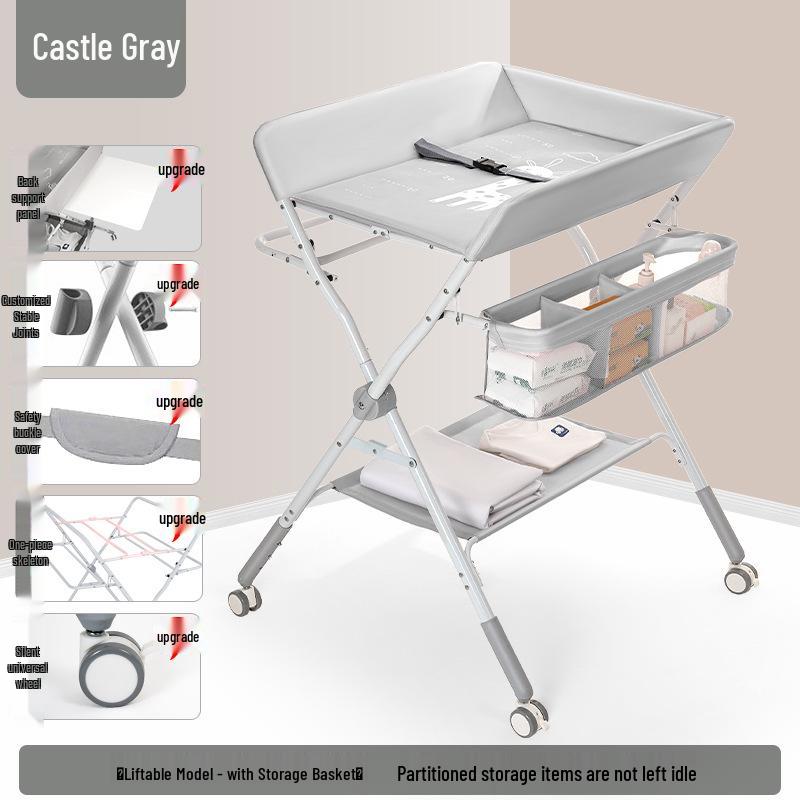 Portable Baby Changing Table: Multifunctional, Foldable & Washable for Diaper Changes and Massages