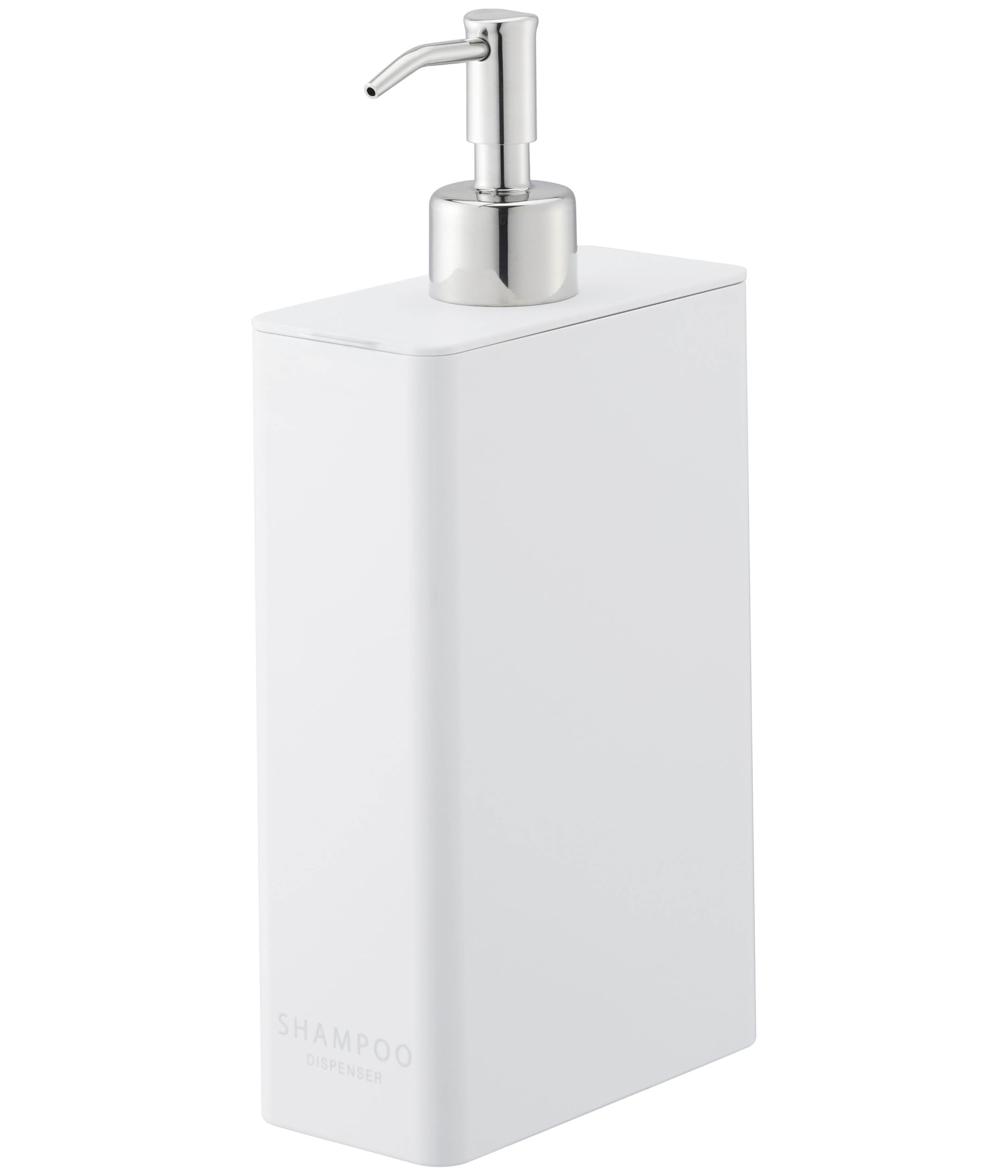 

Yamazaki Square Slim x D11 x Tower Pump Dispenser 4252 Two-Way Dispenser, Shampoo, White, Approx. W5.5 H23.5cm, Bottle, белый