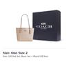 Coach City Coated Canvas With Leather Tote Bag, Shopping Bag, Shoulder Bag Medium Women's Cameo Brown CU759-SVPWH