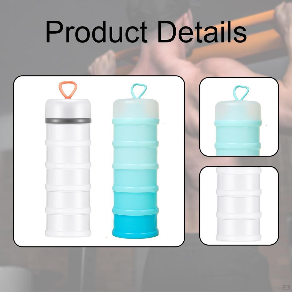 2 Pack Protein Powder Container Dispenser, Multipurpose, Portable Practical Formula