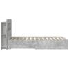 Bed Frame with Storage Space Concrete Grey 75 x 190 cm Wood Based Panel